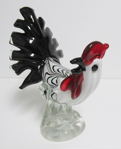 GV336 - 8\" Egyptian Fayoumi Rooster - Global Village® Glass Studios<br>(Click on picture for full details)<br>